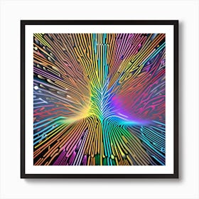 Psychedelic Tree Art Print