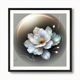 Flower In A Circle 1 Art Print