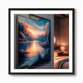 Sunset At The Lake Art Print