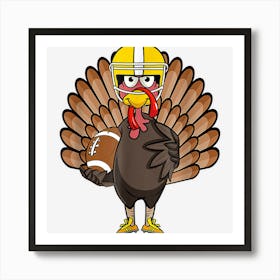 Turkey Football Thanksgiving Turkey Bowl Art Print