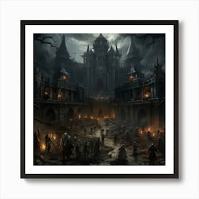 Dark Fantasy Castle 1 Art Print