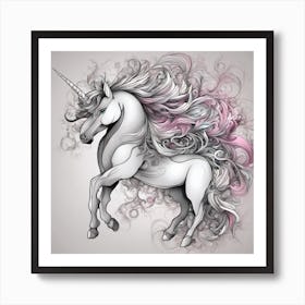 Pretty Unicorn Art Print