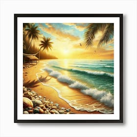 Sunset Beach 1 Art Print