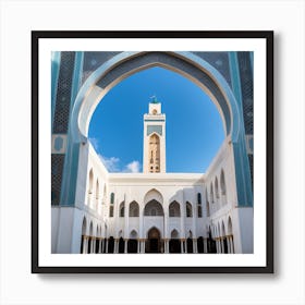 Mosque In Sahara Poster