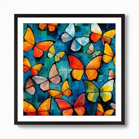 Colorful Butterflies 11 Art Print