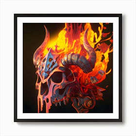 Demon Skull Art Print