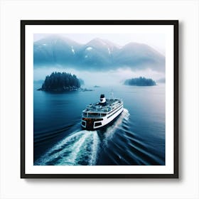 Cruise Ship In The Fog Art Print