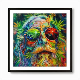 Psychedelic Hippie Man Art Print