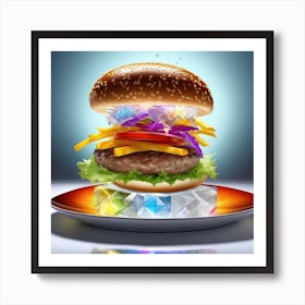 Hamburger On Ice Art Print