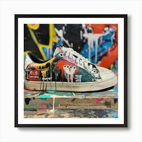 Splatter Sneakers Art Print