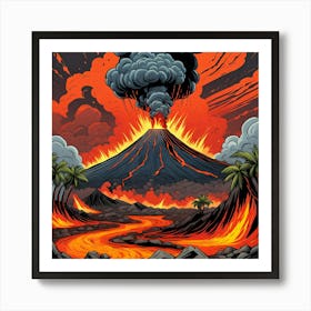 Volcano Eruption Art Print