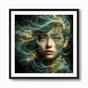 Fractal Girl Art Print