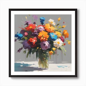 Bouquet Of Flowers Art Print