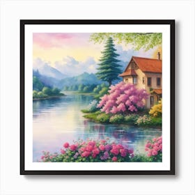 House By The River Art Print