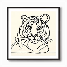 Tiger Picasso style 3 Art Print