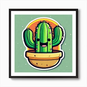 Cactus Sticker 4 Art Print