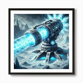 A Futuristic Sci Fi Depiction Of The Glacial Storm Art Print