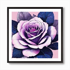 Purple Rose 1 Art Print