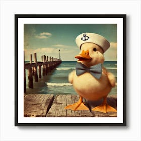 Sailor Duck Art Print