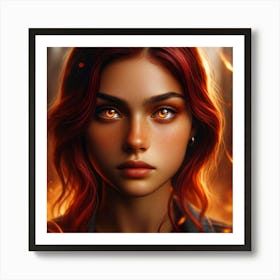 Talia Ashheart Closeup Portrait Art Print