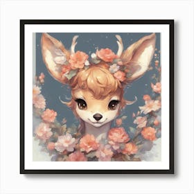 Cute Deer Art Print