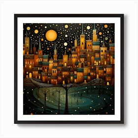 Night In The City Art Print