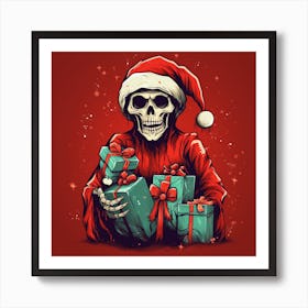 Merry Christmas! Christmas skeleton 23 Art Print