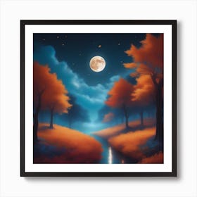 Harvest Moon Dreamscape 27 Art Print