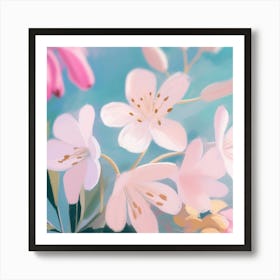 Pastel Blumen Malerei Poster