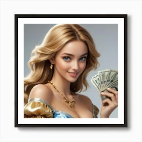 Albedobase Xl Realistic Image Featuring A Smiling Young Woman 3 (8) Art Print