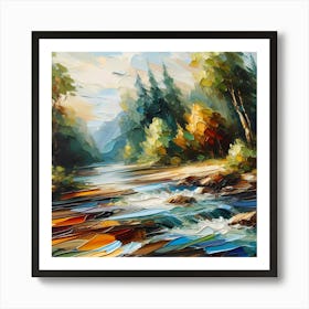 River In The Forest 5 Art Print