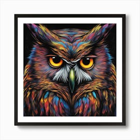 Colorful Owl 1 Art Print