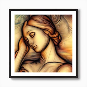 Dreaming Woman Art Print