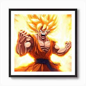 Dragon Ball Z Wallpaper Art Print