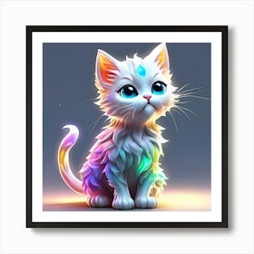 Rainbow Cat 1 Art Print