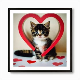 Cat heart Poster