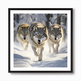 Grey Wolf Art Print