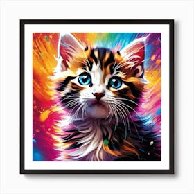 Kitty Painting Art Print