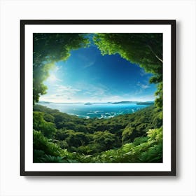 View Of A Tropical Forest Art Print