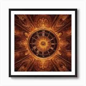 Trippy Clock Art Print