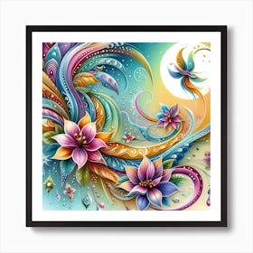 Colorful Flowers 5 Art Print