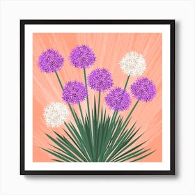 Allium Flowers Art Print