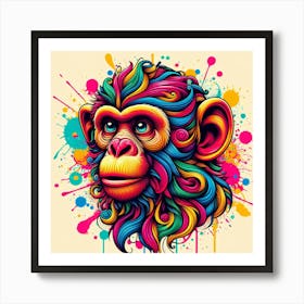 Monkey Print Art Print