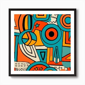Abstract african theme Art Print