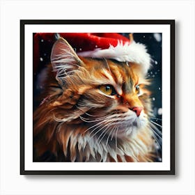 Watercolor Santa Claws Studio Photography Complex Details High Detail Art Print