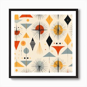 Retro Abstract Pattern 3 Art Print