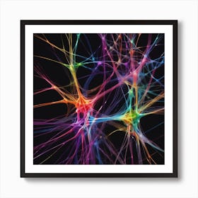 Colorful Neuron Art Print