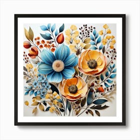 Paper Flowers 7 Art Print