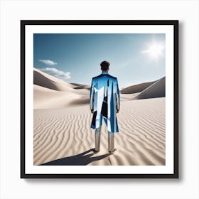 Man Standing In The Desert 18 Art Print