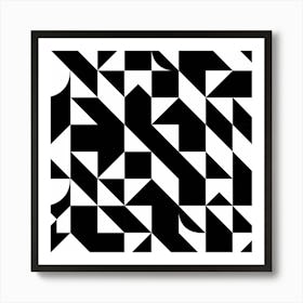 Black and White Abstract Art 199 Art Print